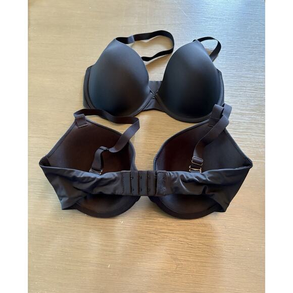 2 Pack 34DD Black Amazon Essentials Women's Microfiber Bra - Picture 2 of 3